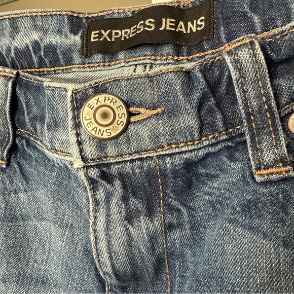 Express Women’s Boyfriend Blue Jeans Size 2 - Picture 5 of 10